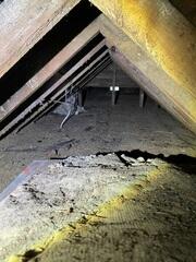 Before - Old Attic Insulation: