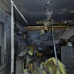 House Fire Leaves Melted Appliances and Damaged Structural Components