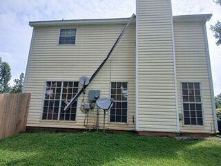 Storm damaged gutters