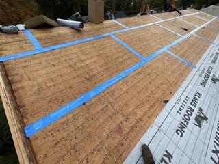 Seams Are Taped & Ice-and-Water Shield Is Installed