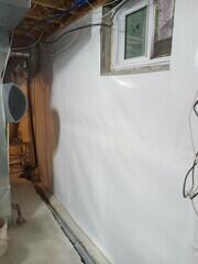 Cleanspace wall membrane installed