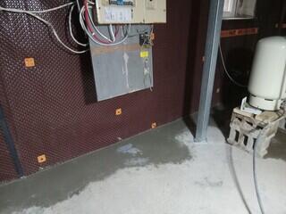 Concrete floor with inpection ports