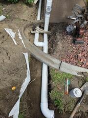 Buried Downspout Connection
