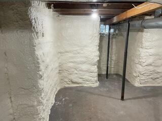 During: Spray Foam Insulation Application