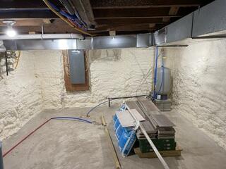 After: Fully Insulated and Sealed Basement