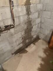 Basement Wall Before WaterGuard & BrightWall