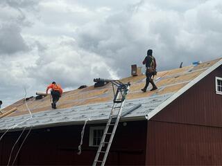 Seams Are Taped and Ice and Water Shield Is Installed