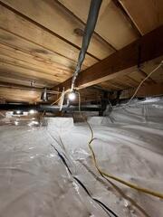 This fully encapsulated crawl space will endure for decades, as well as lower the cost of homeownership by lowering heating bills.