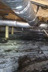 During the inspection, pooling water is visible on the old vapor barrier. Crawl space sealing and insulation will help you avoid unnecessary repairs, create a healthier living space, and save money on your utility bills. And once you've encapsulated your crawl space with a vapor barrier, you've gained valuable storage space in your home.