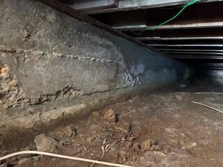 Moisture Damage in Crawlspace Before Encapsulation - San Diego, CA