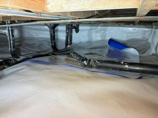 CleanSpace Vapor Barrier Installed Around Pipes - San Diego, CA