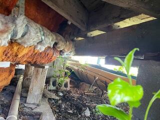 Before: Failing Wood Posts