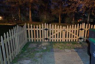 Natural Concave Gothic Picket Pressure Treated Wood/ (1) Double 8' gate
