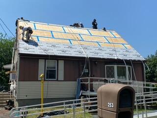 Seams Are Taped and Ice and Water Shield Is Installed