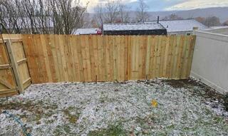 6' Privacy Natural Pressure Treated Wood Fence/ (1) 4' Gate