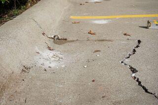 Frontier's crew used PolyLevel to lift and stabilize sunken sections and fill underlying voids.