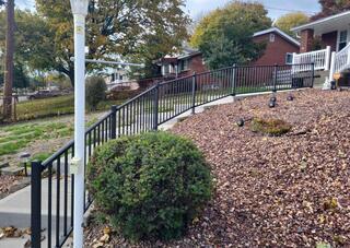 Black Fine Texture 36" Tuscany C-10 Aluminum Railing.