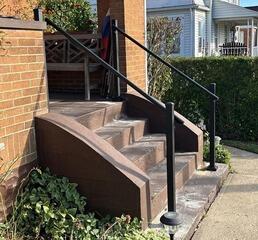 Continuous Black Hand Rail Aluminum
