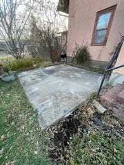 Sunken Patio Before Lift