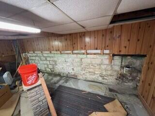 Water Damaged Basement Walls and Floor