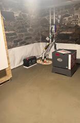 New Basement Slab and Waterproofing Systems in Burlington, Vermont, with Matt Clark's Northern Basement Systems.