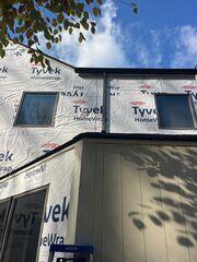 Siding installation nearing completion
