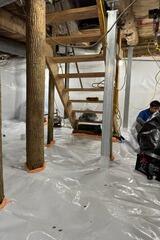 Crawl Space Repair in Conway, New Hampshire, by Matt Clark's Northern Basement Systems.