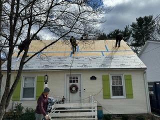 Seams Are Taped and Ice and Water Shield Is Installed