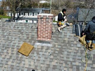 New Flashing Is Installed on the Chimney