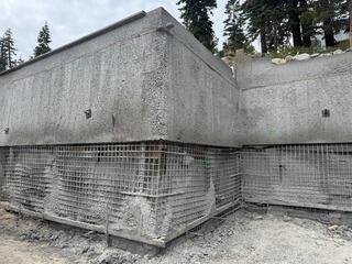 Completed Upper Lift With Reinforcement Exposed Below