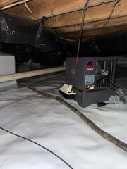 SaniDry Sedona Installed to Control Humidity and Protect the Entire Crawl Space - Wake Forest, NC