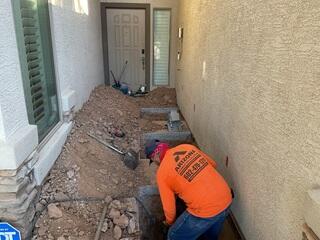 Push Pier Installation at Front Entry