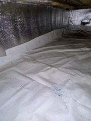 CleanSpace was used to cover the floor, keeping any moisture and odors from penetrating the barrier. SilverGlo was installed on the walls to insulate the space.