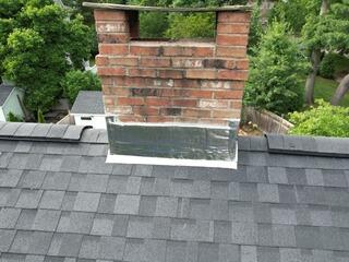 New Flashing Is Installed on the Chimney