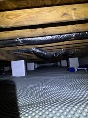 Piers Wrapped and Drainage Matting Installed