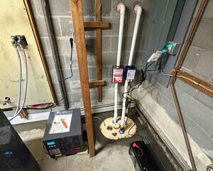 TripleSafe Sump Pump System Paired with SaniDry Sedona Dehumidifier