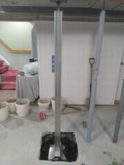 Post is installed and adjusted