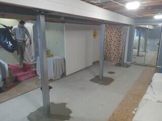 re-concrete the floor