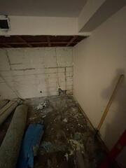 During the inspection, this basement is showing obvious signs of wall failure and water intrusion.