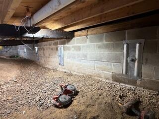 Anchors Installed and Wall Secured