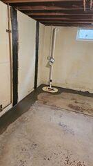 Finished Wall Support and TripleSafe™ Sump Pump Installation