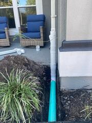 New Downspout Drainage System