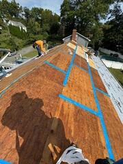 Seams Are Taped and Ice and Water Shield Is Installed