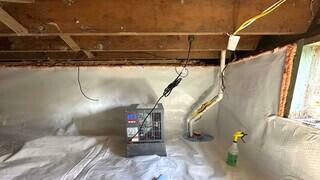 Dehumidifier and Sump Pump Installed