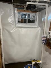 CleanSpace was installed on the walls to keep moisture and humidity from passing through.