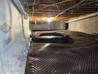 During Installation - Drainage Matting