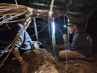 After ensuring our SmartJacks are perfectly level, our foreman and his installation specialist will also mark the SmartJacks so in future maintenance visits, we can see if any shifting has occurred since installation.