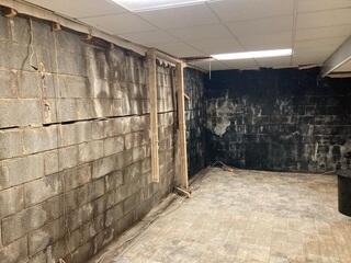 A nasty, wet basement
