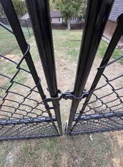 5' High Black Chain Link Fence/ (1) Double 8' gate