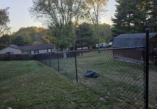 5' High Black Chain Link Fence/ (1) Double 8' gate